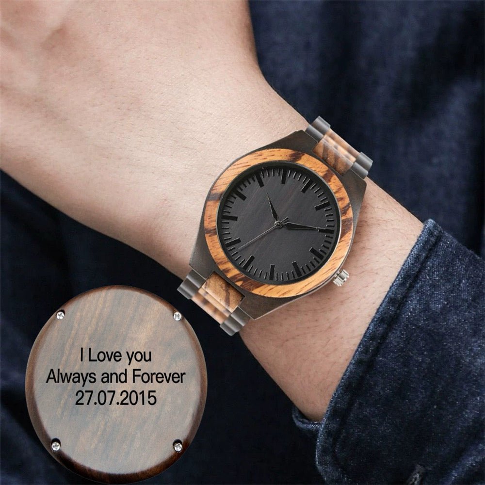 Trendy Eco Friendly Gifts- Wooden Watches With Personal Engraving - WoodCraft4You