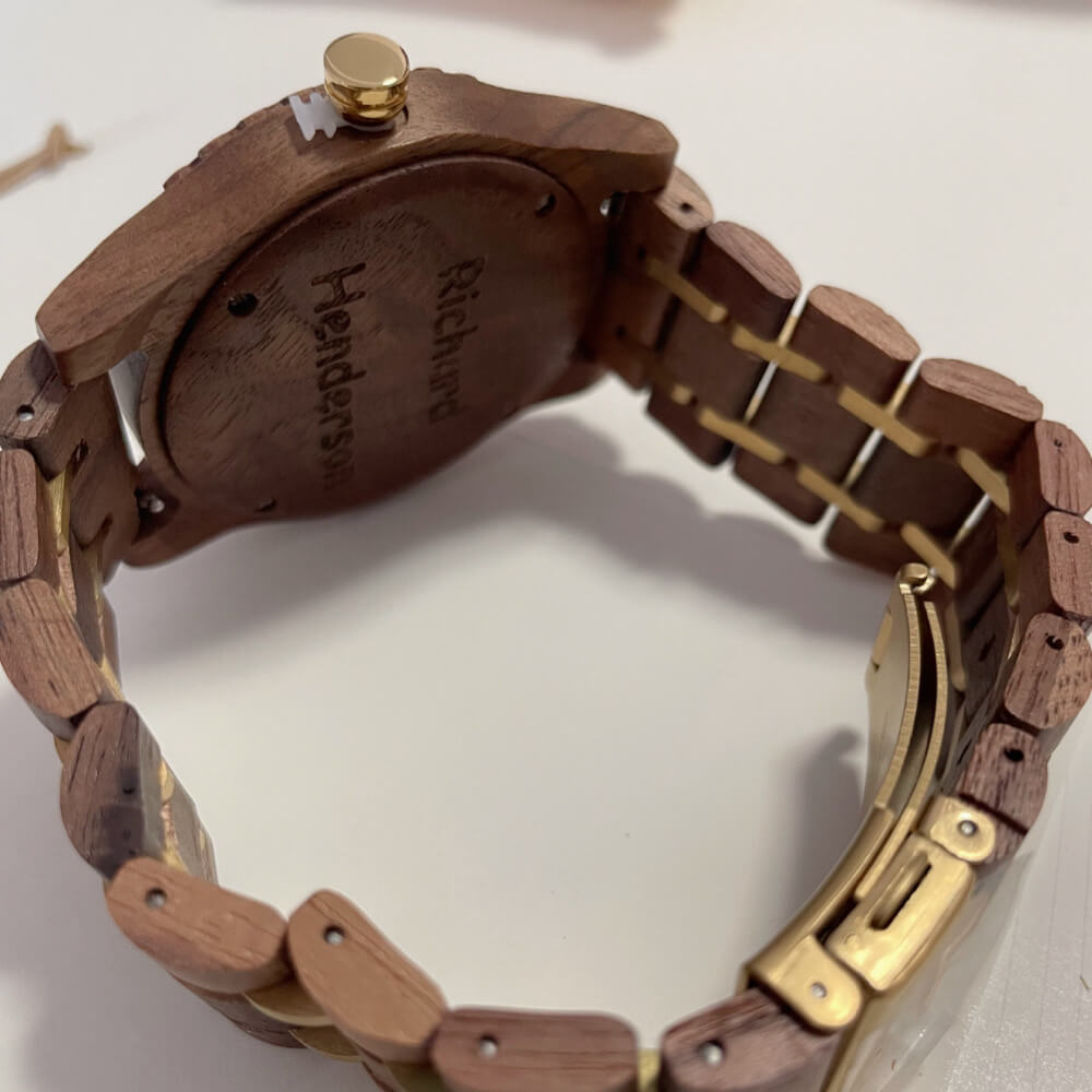 Men's Watch Walnut Gold