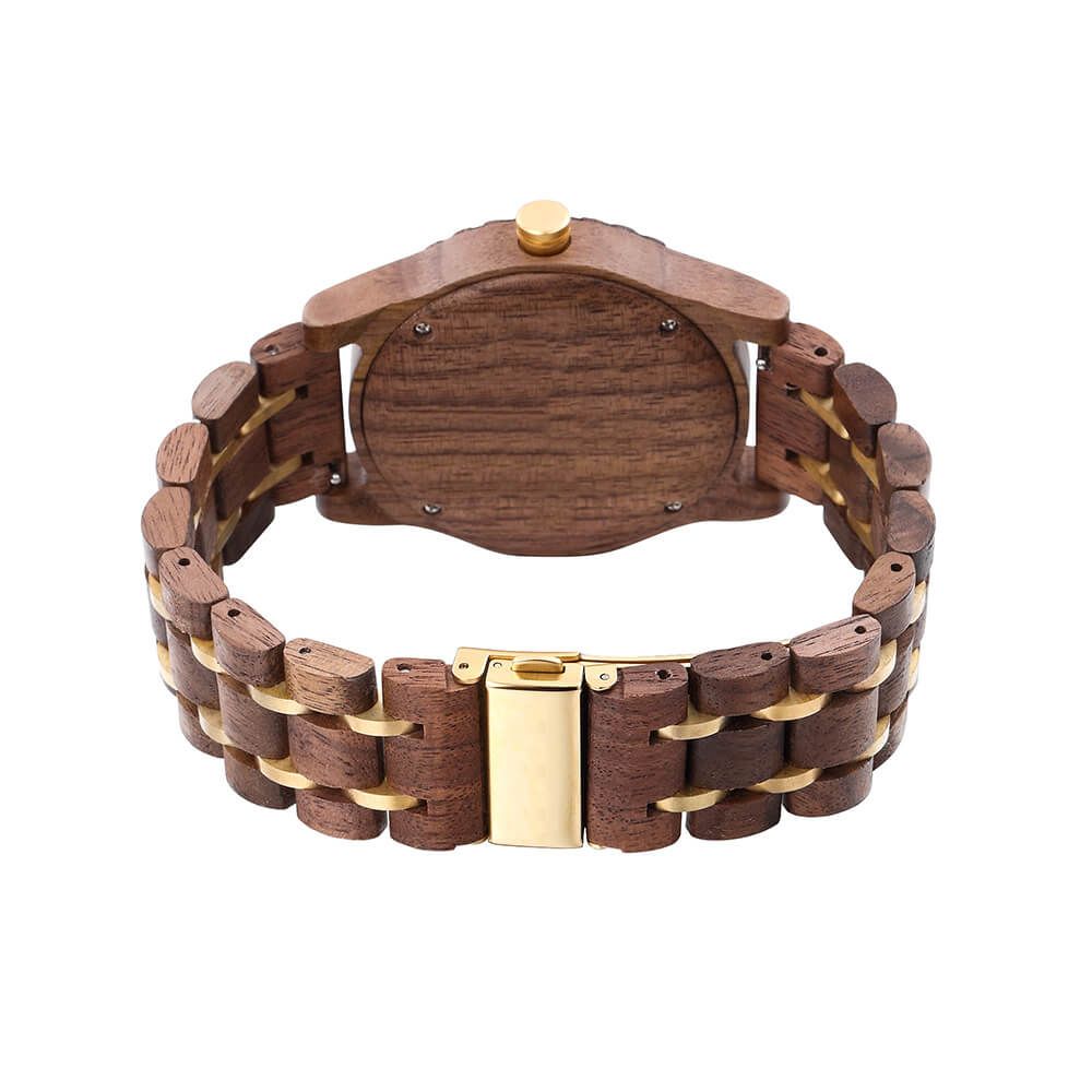 Men's Watch Walnut Gold - WoodCraft4You