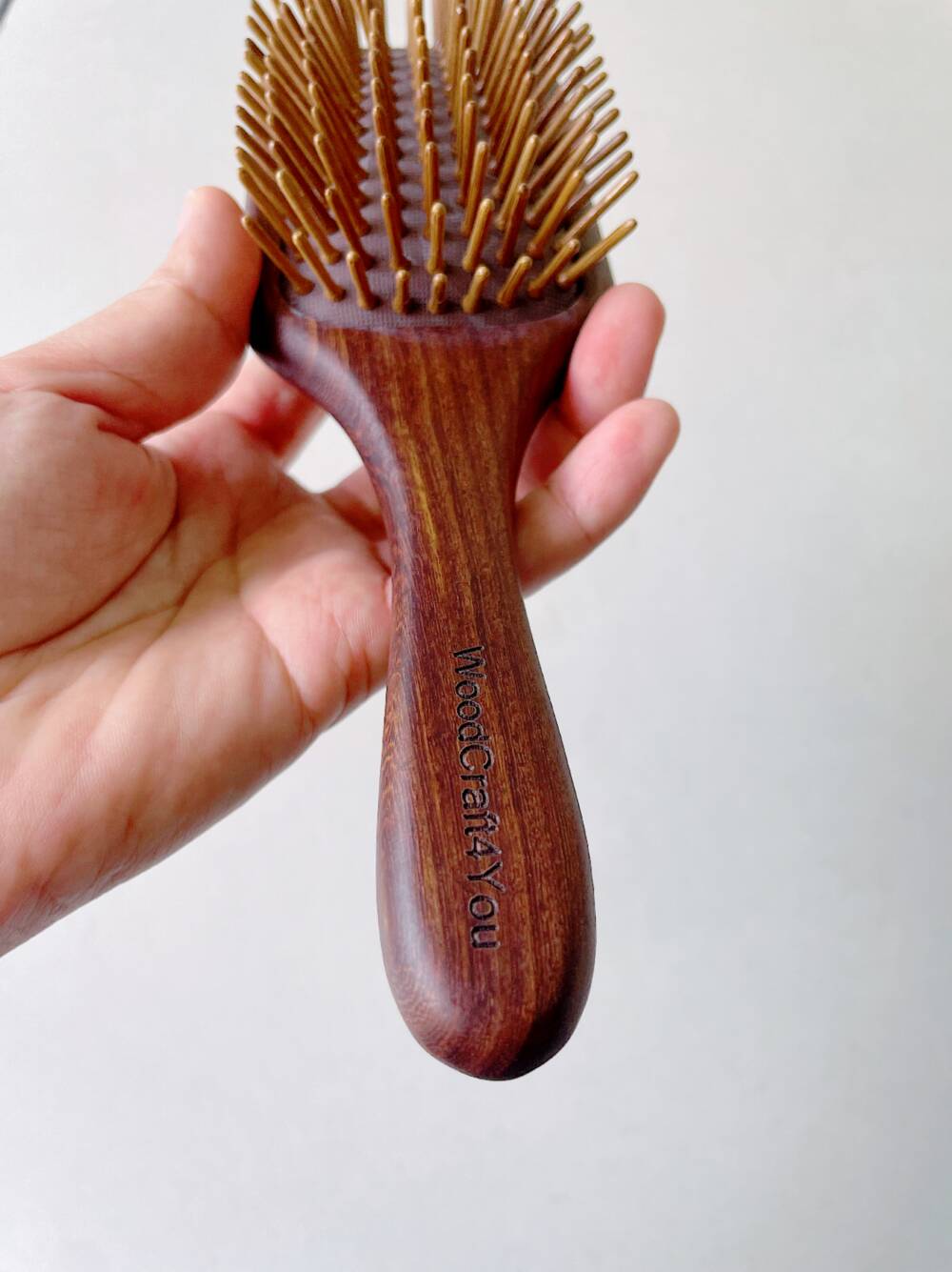 Paddle Brush Handmade Deer Crafted - WoodCraft4You