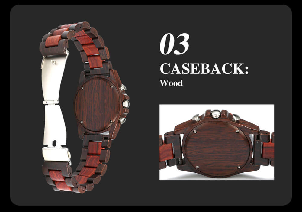 Red Zebra Sandalwood Watch - WoodCraft4You