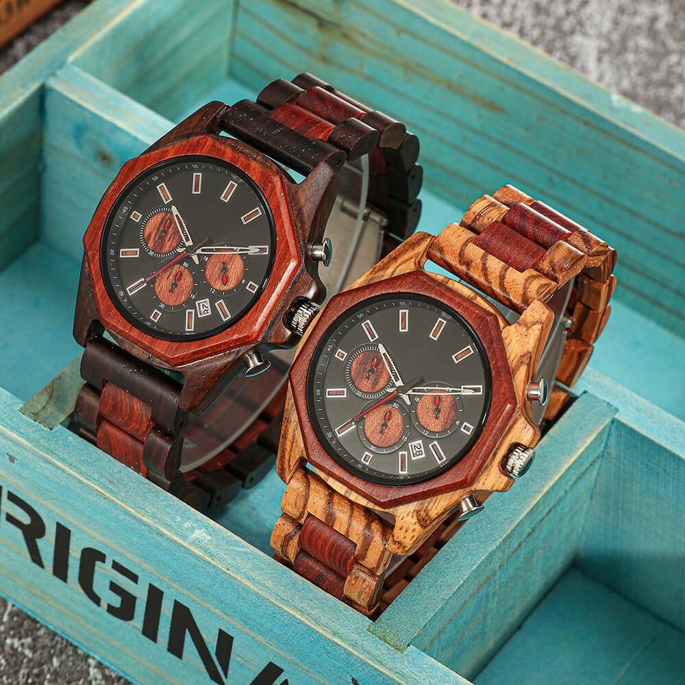 Red Zebra Sandalwood Watch - WoodCraft4You