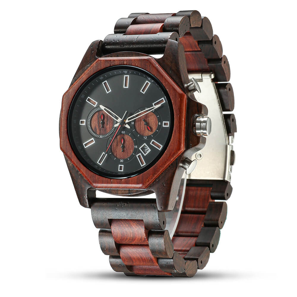 Red Zebra Sandalwood Watch - WoodCraft4You