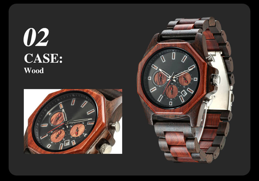 Red Zebra Sandalwood Watch - WoodCraft4You