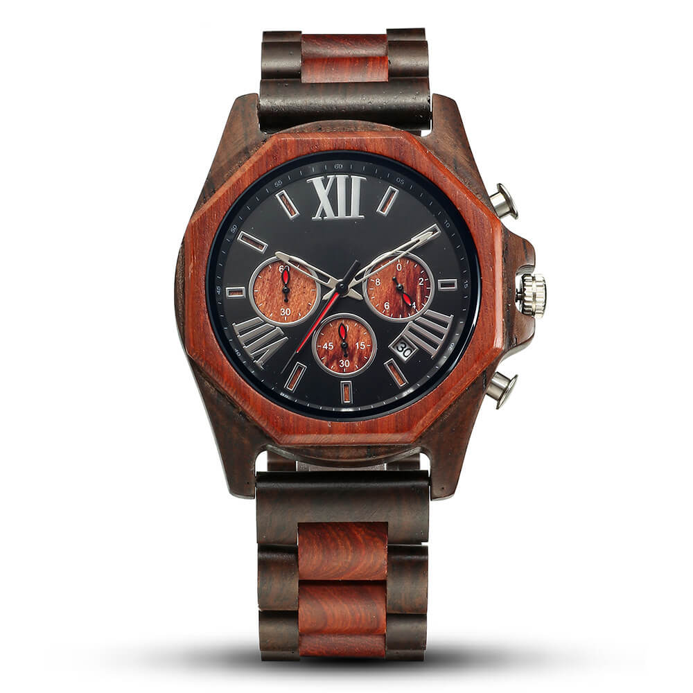 Red Zebra Sandalwood Watch - WoodCraft4You