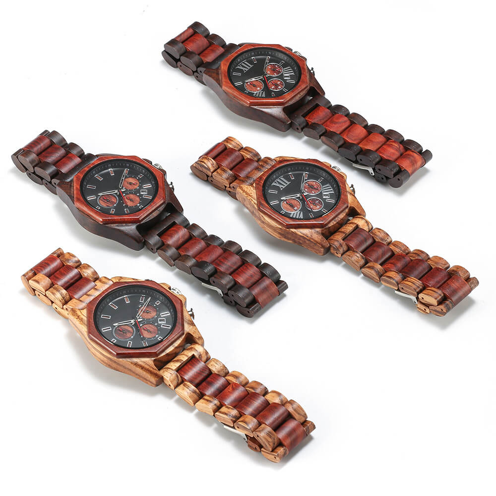 Red Zebra Sandalwood Watch - WoodCraft4You