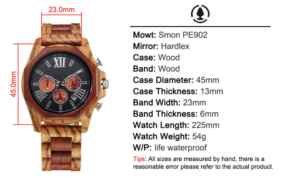 Red Zebra Sandalwood Watch - WoodCraft4You