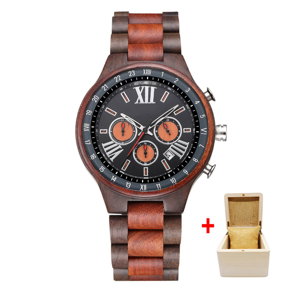 Retro Men Sandalwood Watch - WoodCraft4You