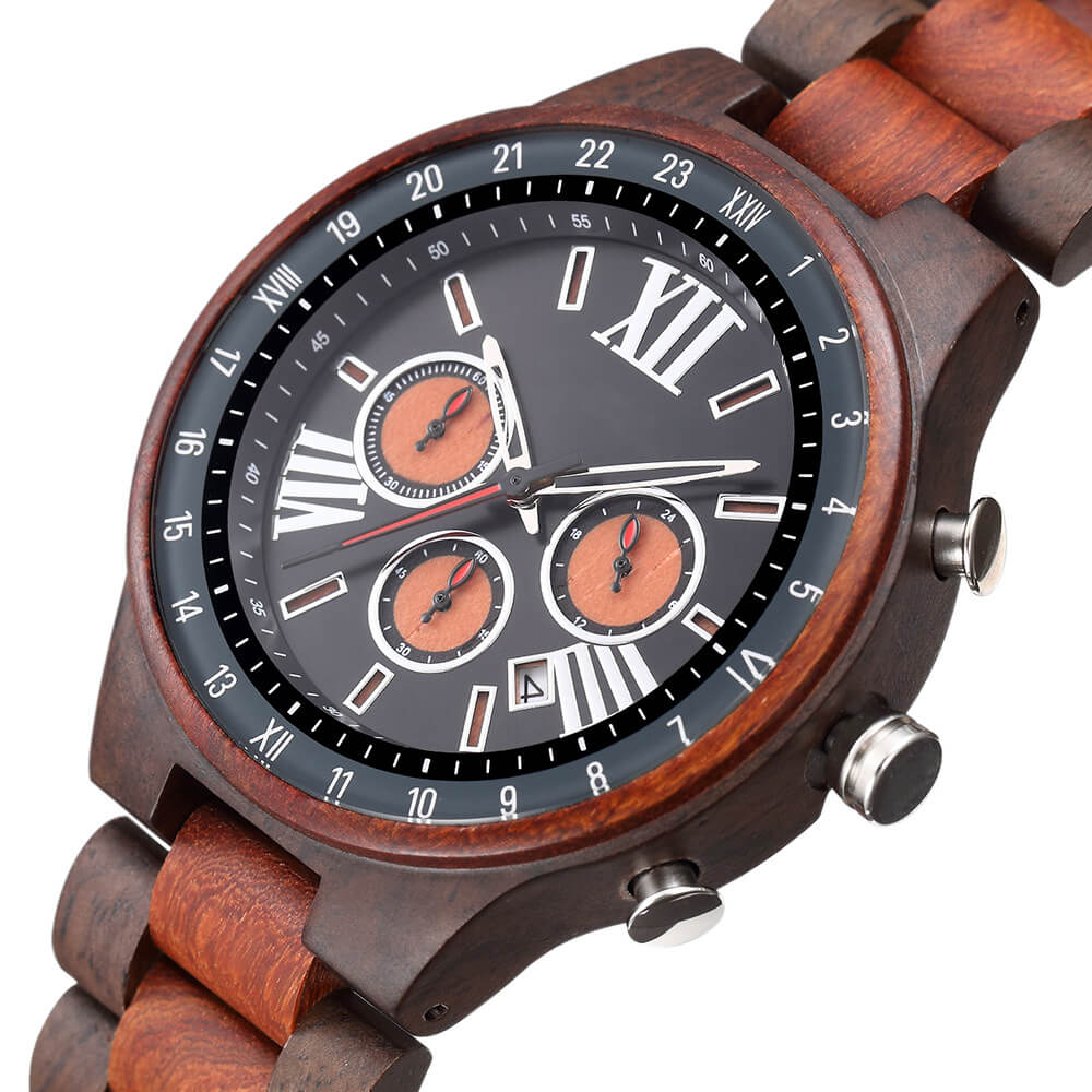 Retro Men Sandalwood Watch - WoodCraft4You