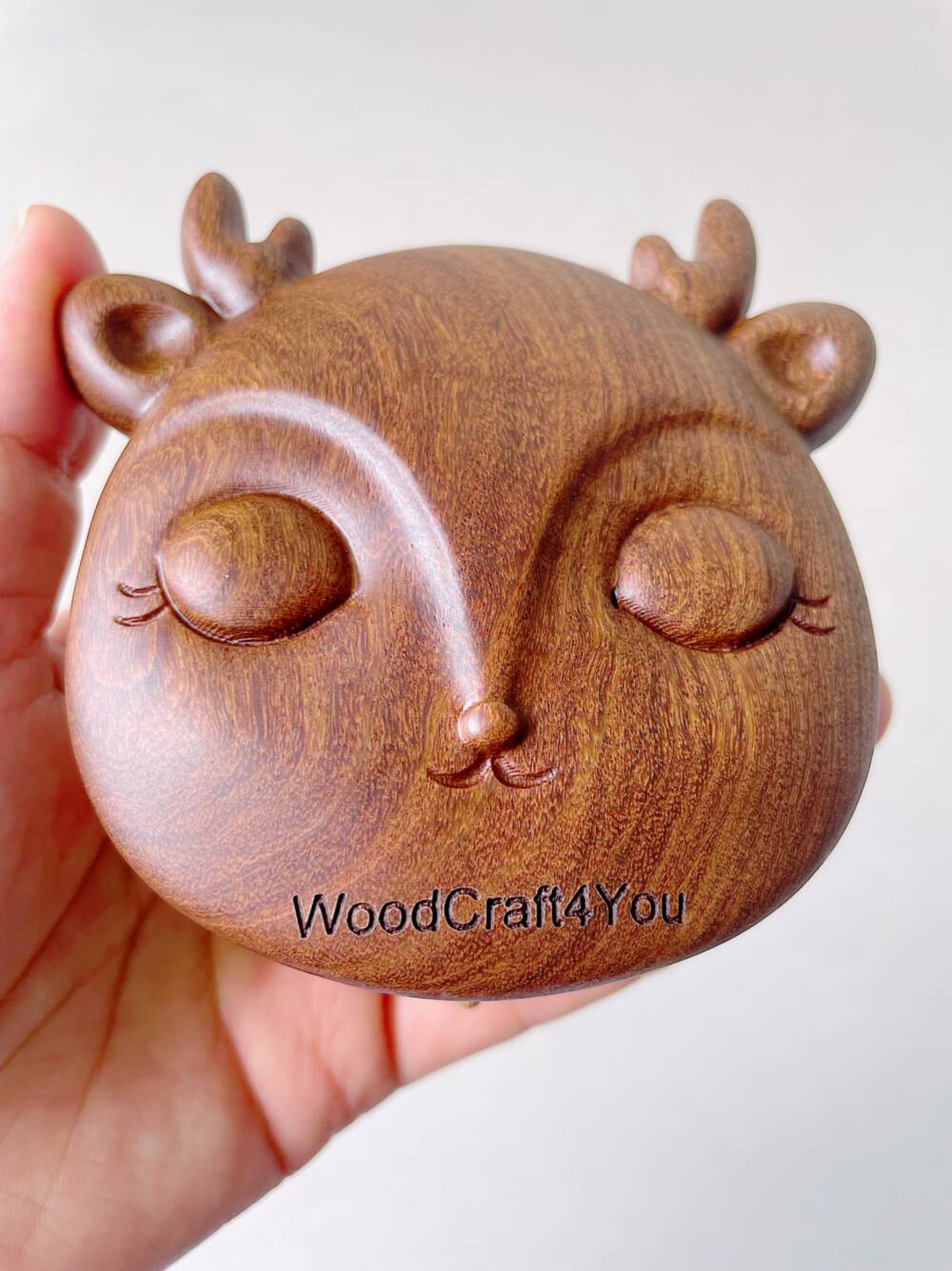 Small Brush Handmade Deer Crafted For Scalp - WoodCraft4You