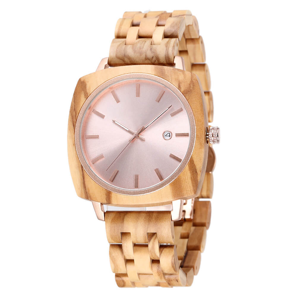 Square Wooden Lady Watch - WoodCraft4You