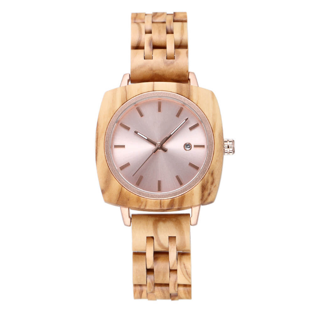 Square Wooden Lady Watch - WoodCraft4You