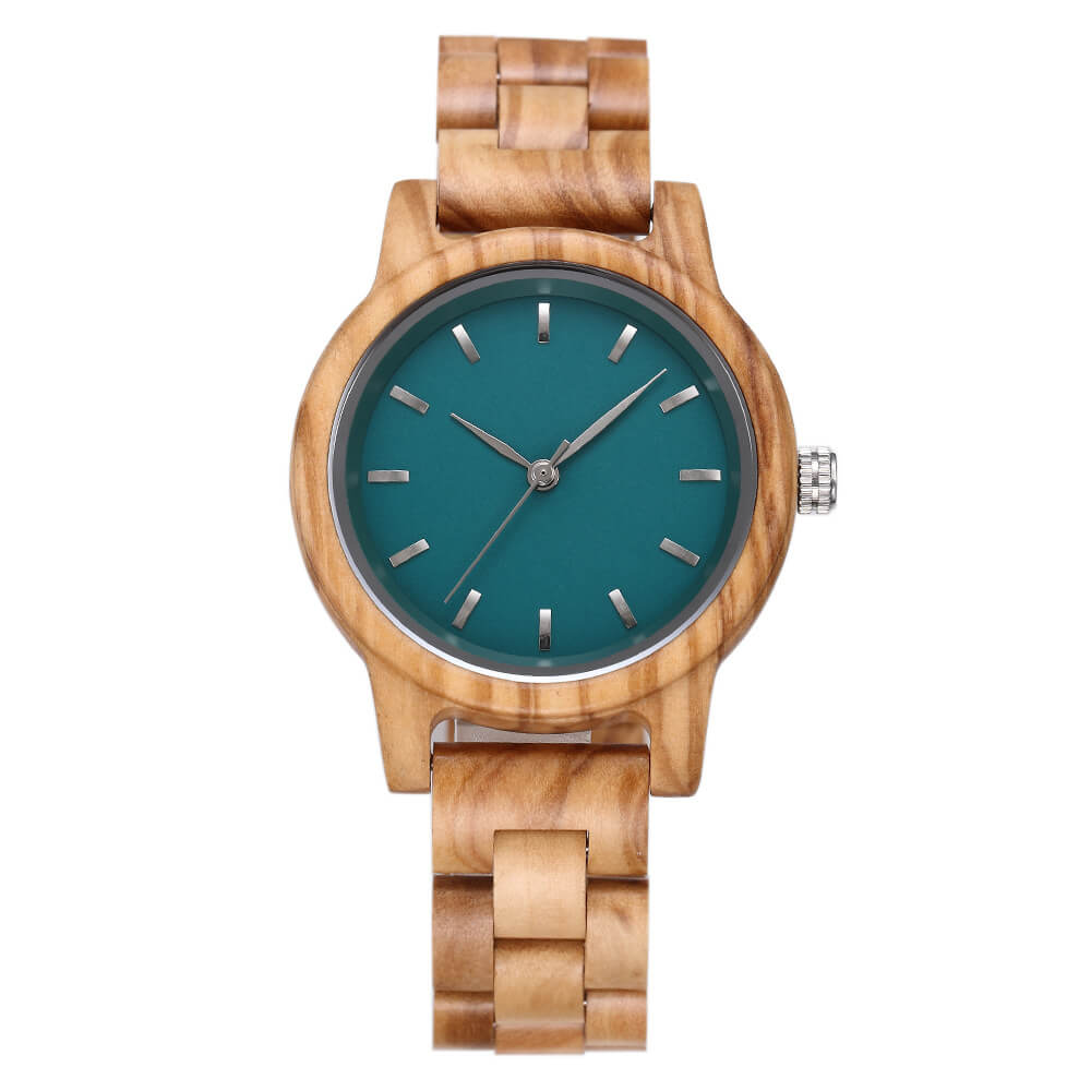 Women Wood Watch Green - WoodCraft4You