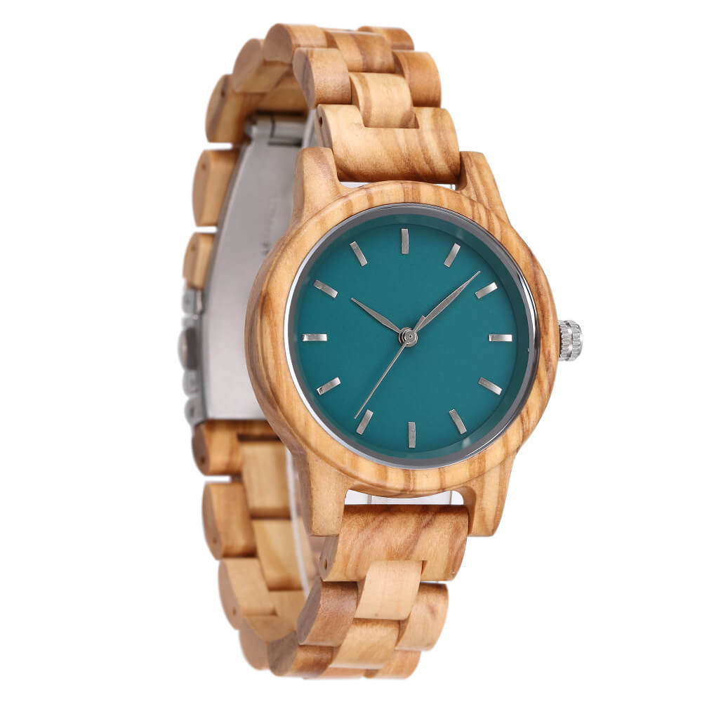 Women Wood Watch Green - WoodCraft4You