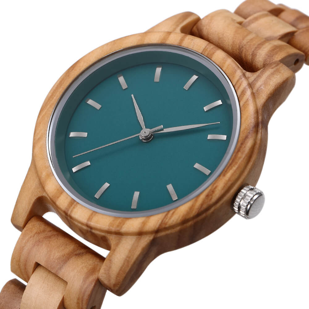 Women Wood Watch Green - WoodCraft4You