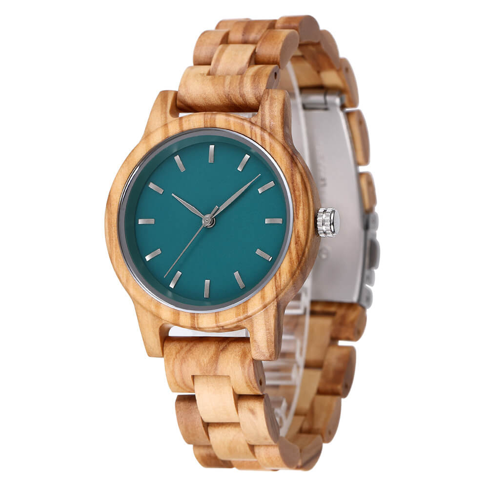 Women Wood Watch Green - WoodCraft4You