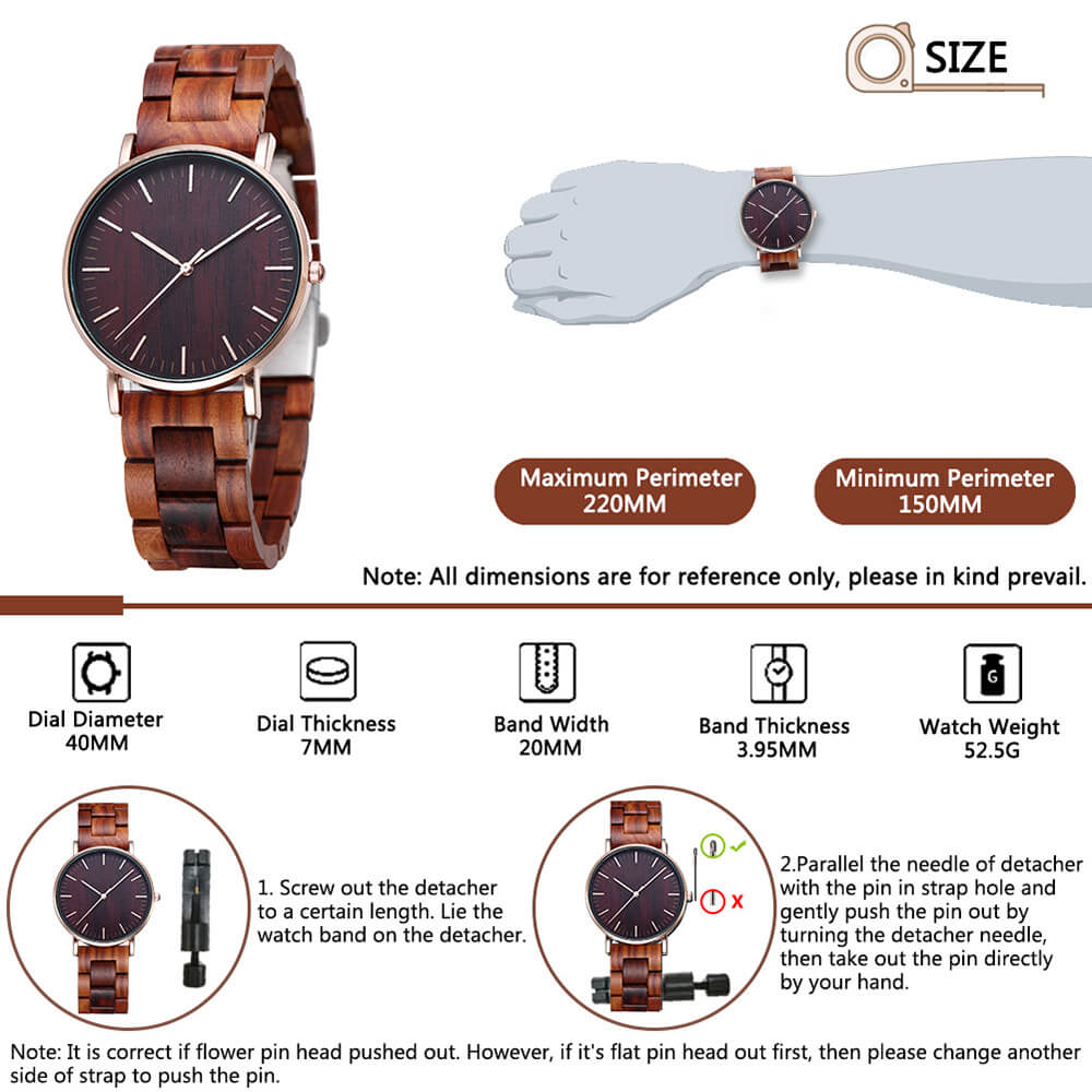 Wood Men Watch Ultra - thin - WoodCraft4You