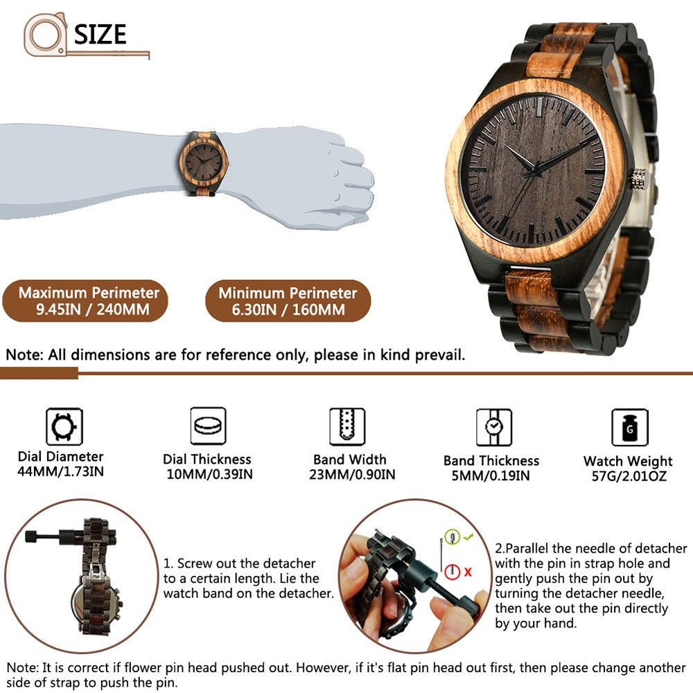 Wooden Watches for Men Engraved - WoodCraft4You