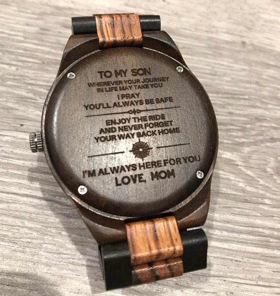 Wooden Watches for Men Engraved - WoodCraft4You